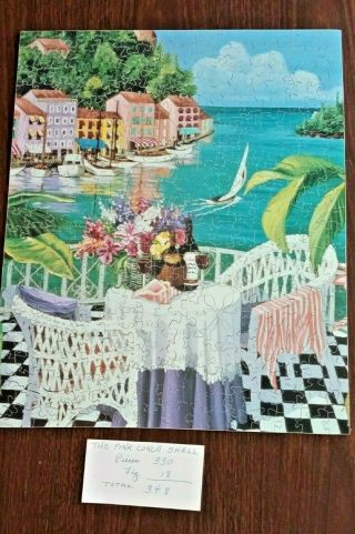 Anne Belle Hand Crafted Wooden Jigsaw Puzzle " The Pink Conch Shell " 106,  348 Pc