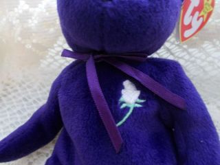 TY PRINCESS (DIANA) BEANIE BABY.  TAG PVC PELLETS MADE IN INDONESIA.  MWMT 2