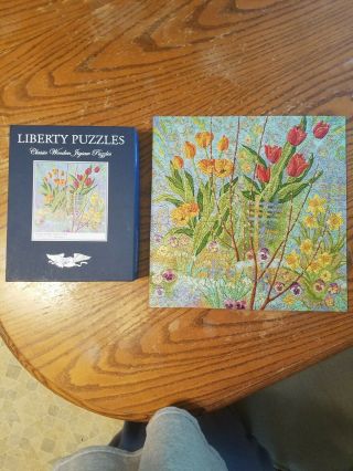 Liberty Wooden Jigsaw Puzzle,  " Spring Garden " By Janice Larson