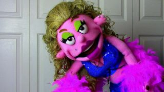 Professional " Pink Showgirl " Muppet - Style Ventriloquist Puppet