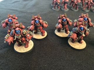 Painted Blood Angels 40k Army With Kitbashes 11