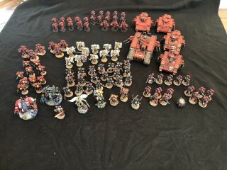 Painted Blood Angels 40k Army With Kitbashes 3