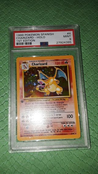 1999 Pokemon Spanish Charizard Holo 1st Edition 4/102 Psa 9 - Low Pop