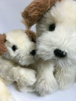 Ty Patches Baby & Mom Dogs Pair - 17 " & 13 " 1998 1995 - Plush Stuffed Animal