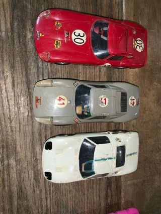 (3) Vintage K&b Slot Cars 1/24 Ford Gt,  2 Other Cars Nr,  All K&b Aurora