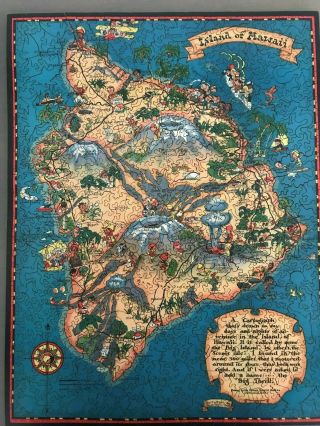 Liberty Classic Wooden Jigsaw Puzzle,  Island Of Hawaii By Ruth Taylor White