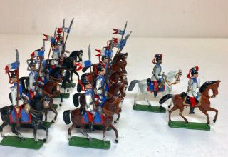HEYDE (12) French Cavalry Lancers,  Made in Germany ca.  1920, 2