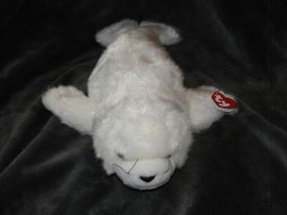 Ty Classic Plush Flippers Arctic White Seal Pup Stuffed Animal 2002 16 " Toy Nwt