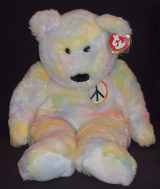 Ty Extra Large 28 " Peace The Bear Beanie Buddy - With Tag