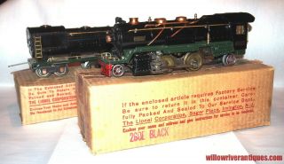 Lionel Prewar O Gauge 260e Large Steam Locomotive 1933 W/ Chugger Pa