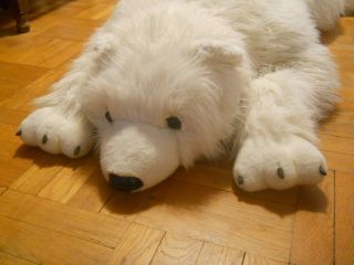 Jumbo Size Polar Bear Plush Stuffed Shaggy Animal 60 " (5 Feet) Long