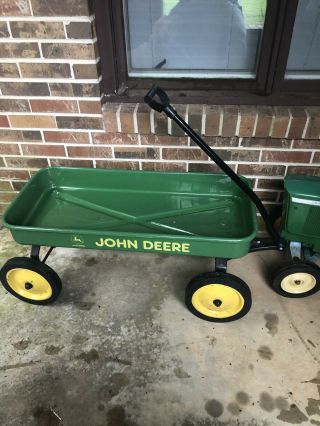 John Deere Model 5020 Pedal Tractor W/ 36” Pull Behind Wagon 9
