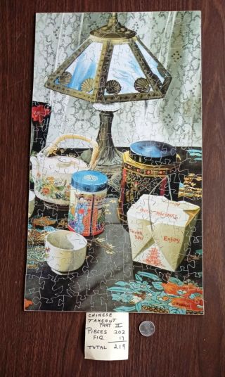Anne Belle Hand Crafted Wooden Jigsaw Puzzle " Chinese Take Out Part 2 " 167