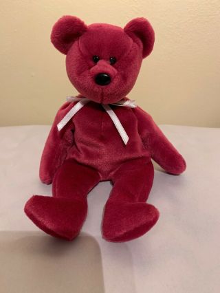 Teddy Nf Magenta - Nht,  1st Gen Tush Tag - Ty Beanie Baby (sp)