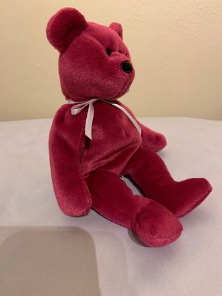 Teddy NF Magenta - NHT,  1st gen tush tag - Ty Beanie Baby (SP) 4