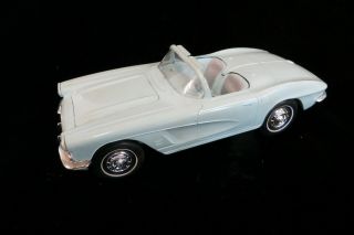 Vintage 1962 Chevrolet Corvette Dealer Promo Model Car - Light Blue Friction