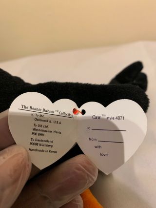 TY Beanie Baby - CAW the Black Crow (2nd Gen Hang Tag -) 3