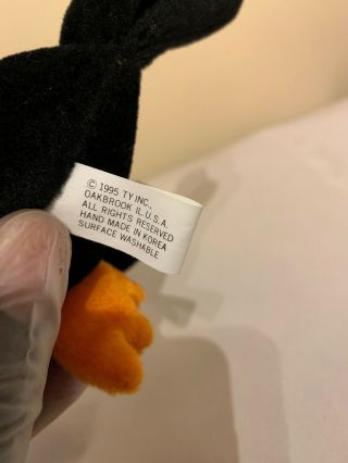 TY Beanie Baby - CAW the Black Crow (2nd Gen Hang Tag -) 5