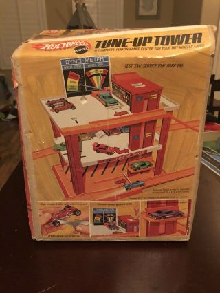 Vintage Mattel Hot Wheels Tune - Up Tower - W/ Rally Case - Redline Cars