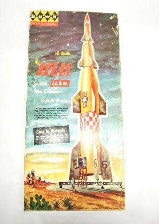 Vintage 1957 Hawk The Atlas Satellite I.  C.  B.  M.  Ballistic Missile Model 200 Rare