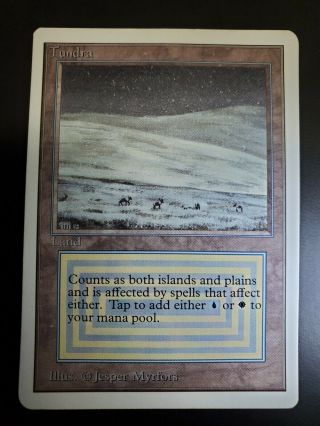 Mtg Dual Land Tundra Unlimited Nm Front Lp Back