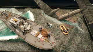 1/35 Award winning Diorama German PT Boat Me110 Mediterranean sea 4
