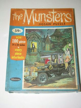 The Munsters Jigsaw Puzzle 1965 100 Piece Complete Whitman