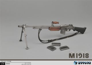 Zy Toys 1/6 Weapon Model Wwii Bar M1918 Machine Gun F 12 " Soldier Action Figure