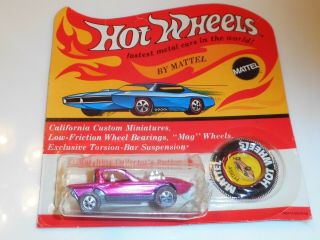 Vintage Hotwheels Redline Python On Card,  Pink,