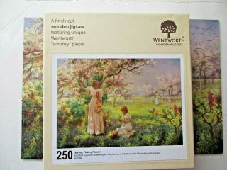 Wentworth 250 Piece Wooden Jigsaw Puzzle Spring Picking Flowers Complete