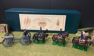 Alymer Military Miniatures Ab - 18 Union Horse Drawn Artillery At The Walk