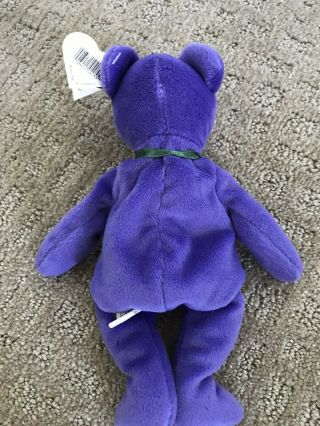 Purple Teddy Ty Beanie Baby Babies 2nd Gen Tag Style 4055 7