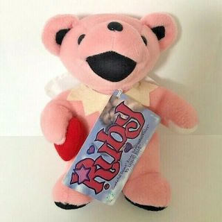 Grateful Dead Bean Bear 7 " Ruby Heart Plush Doll Stuffed Cute Pink Color Toy F/s