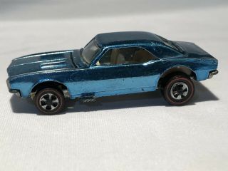 1968 Hot Wheels Redline Custom Camaro Metallic Light Ice Blue