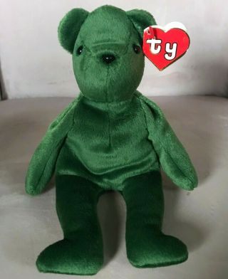 Ty Beanie Baby Old Face Teal Teddy 2nd Gen Swing ❤/1st Gen Tush Tags Style 4052