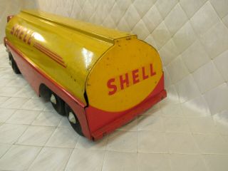 Minnitoys Shell Tanker Truck by Otaco Canada Ontario Red Yellow 1950s Oil & Gas 5