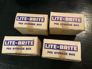 Lite Brite Light Bright Replacement Pegs With Storage Boxes Assorted Colors 400,