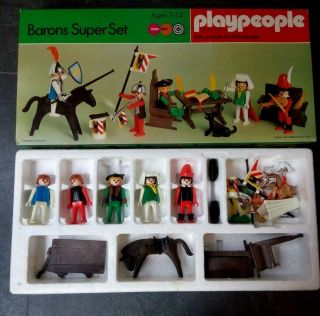 Playmobil Playpeople Barons Set 1719 Rare Knights Vintage Boxed Exclusive