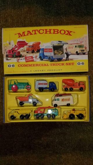 Matchbox Commercial Truck Set G - 6 Never Played With Vintage Lesney Product Iob