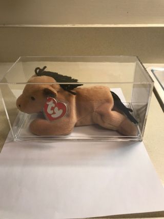 Ty Beanie Babies Derby Course Mane Horse 3rd/1st Authenticated Magnificent