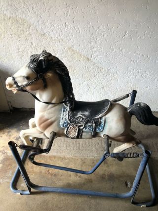 Nicest Vintage Wonder Horse Ride - On Spring Rocking Bouncy Toy W Sound.  Large