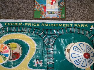 Vintage Fisher - Price Little People Amusement Park With Mat 4