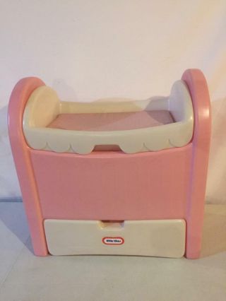 Little Tikes Child Size Baby Doll Bassinet Crib Changing Table Bathtub Combo Htf