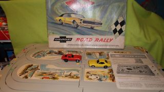 Chevrolet Toy Race Set 1967 Road Rally 1967 Camaro 1967 Corvette Plastic Cars