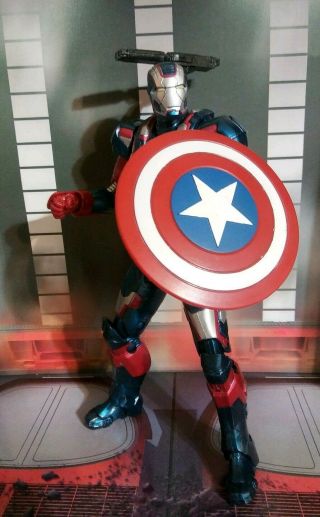 Loose Marvel Legends Iron Monger Wave Patriot War Machine W/Capt Shield Only 2