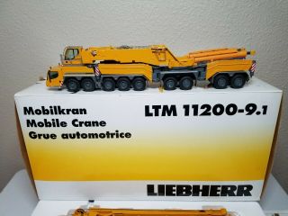 Liebherr Ltm 11200 - 9.  1 Mobile Crane By Nzg 1:50 Scale Diecast Model 732