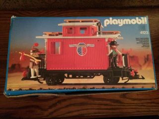 Playmobil 4123 Colorado Ranger Railroad Bobber Caboose With Accessories