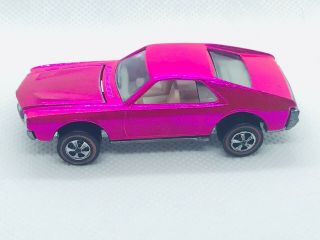 Hot Wheels Redlines Neon Pink / White Interior / Amx / Non - Restored Overspray