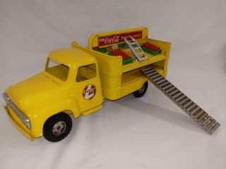 1953 Buddy L International Harvester Coca - Cola Delivery Truck With Rare Roller