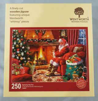 Wentworth 250 Piece Wooden Jigsaw Puzzle Santa By The Fire Christmas Complete